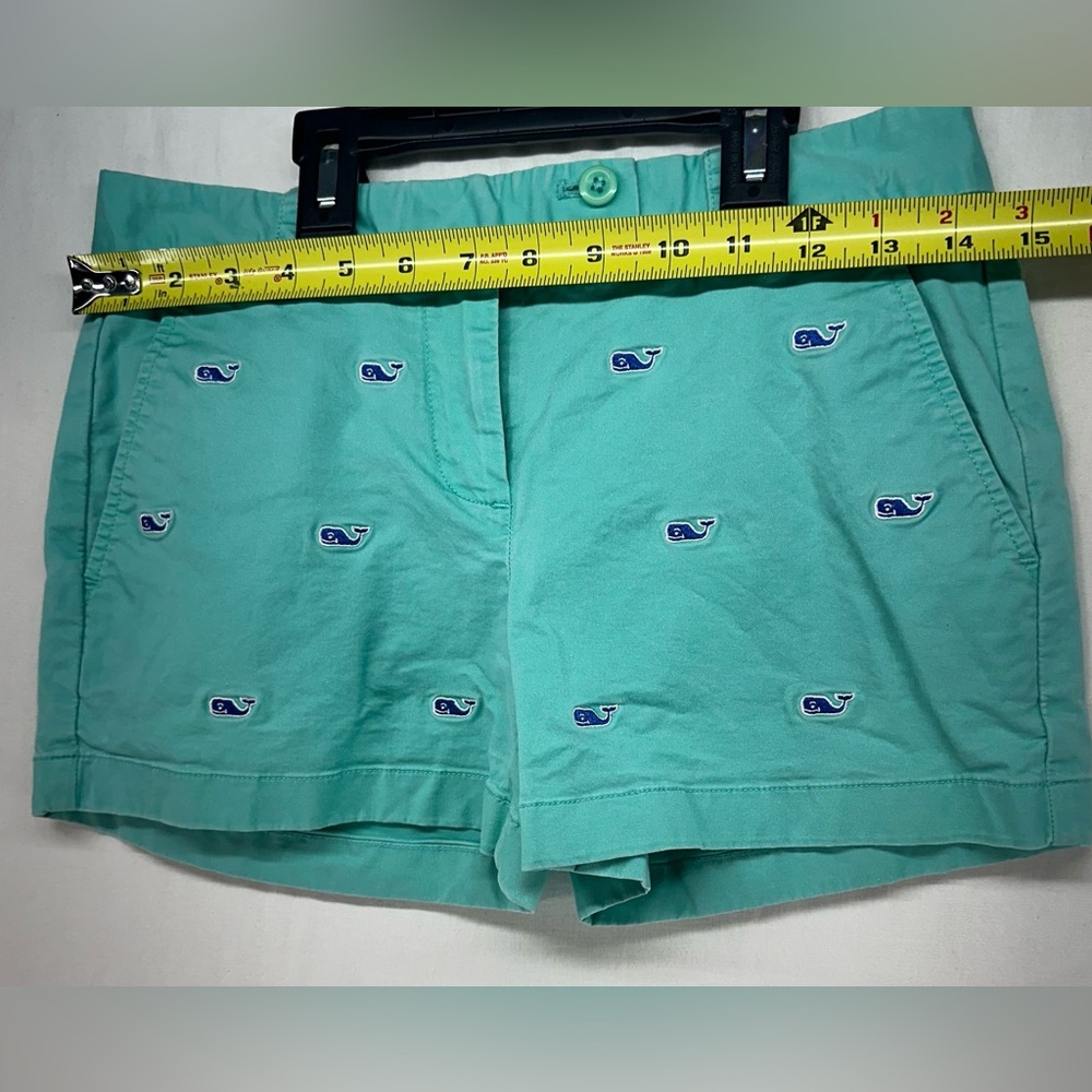 VINEYARD VINES Womens Size 00 Shorts Embroidered Logo Whales Mint Green - Picture 4 of 8